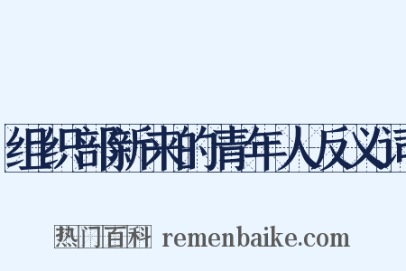 组织部新来的青年人反义词是什么意思的图片